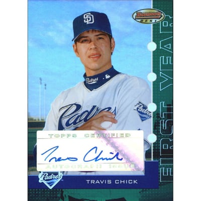 2005 Bowman's Best Green #101 Travis Chick FY AU