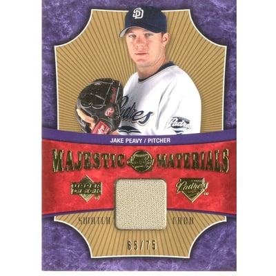 2005 Sweet Spot Majestic Materials Gold #MMJP Jake Peavy