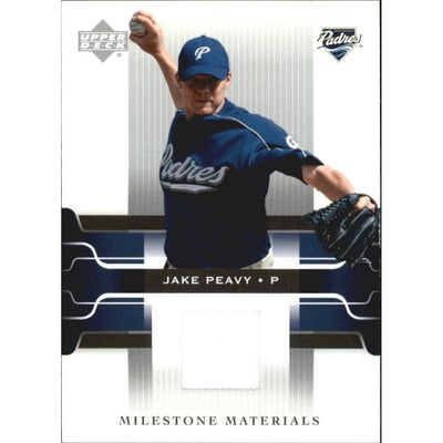 2005 Upper Deck Milestone Materials #JP Jake Peavy