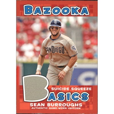 2006 Bazooka Basics Relics #SB Sean Burroughs Uni C