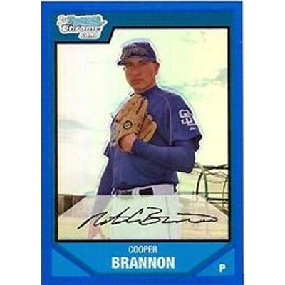 2007 Bowman Chrome Prospects Blue Refractors #BC1 Cooper Brannon