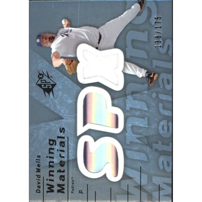 2007 SPx Winning Materials 175 Blue #WE David Wells/175