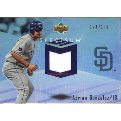 2007 Upper Deck Spectrum Swatches #AG Adrian Gonzalez