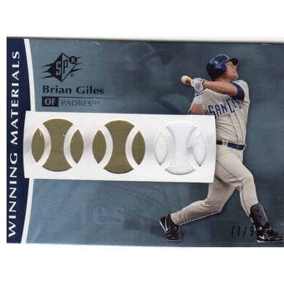 2008 SPx Winning Materials Baseball 99 #BG Brian Giles
