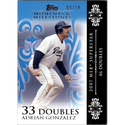 2008 Topps Moments and Milestones Blue #105-33 Adrian Gonzalez