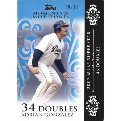 2008 Topps Moments and Milestones Blue #105-34 Adrian Gonzalez