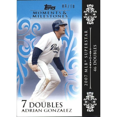 2008 Topps Moments and Milestones Blue #105-7 Adrian Gonzalez