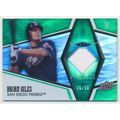 2008 Upper Deck Spectrum Spectrum Swatches Green #BG Brian Giles