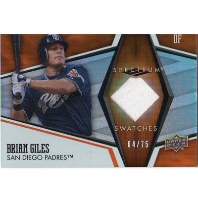 2008 Upper Deck Spectrum Spectrum Swatches Orange #BG Brian Giles