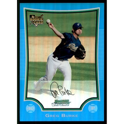 2009 Bowman Chrome Blue Refractors #103 Greg Burke