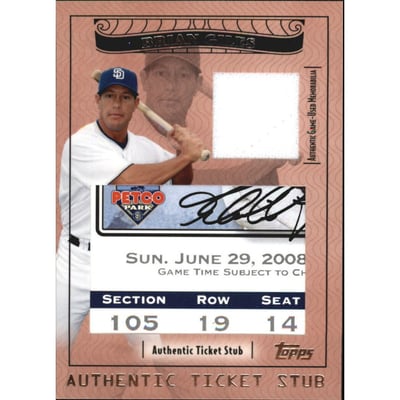 2009 Topps Ticket to Stardom Ticket Stubs Plus Memorabilia #TSP47 Brian Giles/224