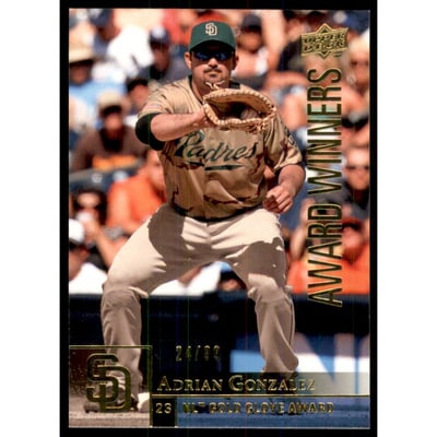 2009 Upper Deck Gold #960 Adrian Gonzalez AW