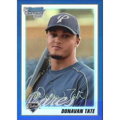 2010 Bowman Chrome Prospects Blue Refractors #BCP90A Donavan Tate