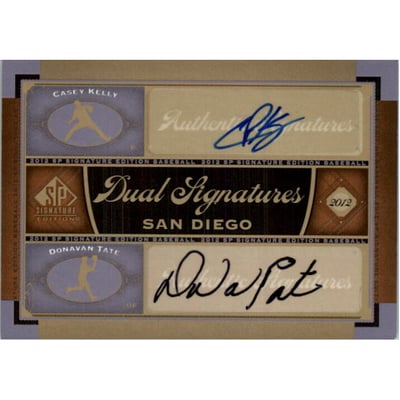 2012 SP Signature Dual Signatures #SD11 Casey Kelly/Donavan Tate F
