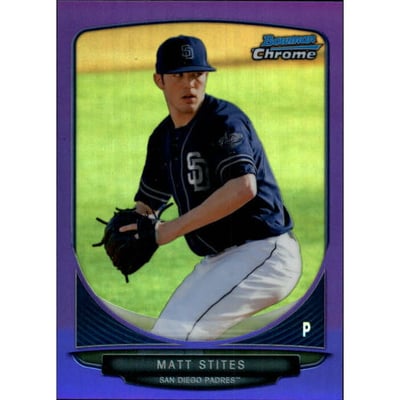 2013 Bowman Chrome Prospects Purple Refractors #BCP41 Matt Stites