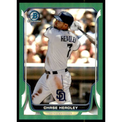 2014 Bowman Chrome Green Refractors #165 Chase Headley