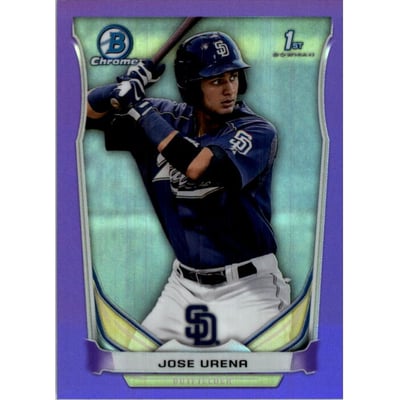 2014 Bowman Chrome Prospects Series 2 Purple Refractors #BCP45 Jose Urena