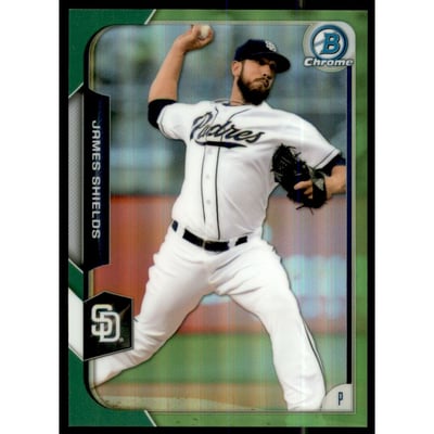 2015 Bowman Chrome Green Refractors #13 James Shields