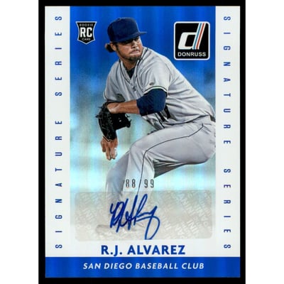 2015 Donruss Signature Series Blue #10 R.J. Alvarez/99