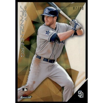 2015 Finest Gold Refractors #3 Cory Spangenberg