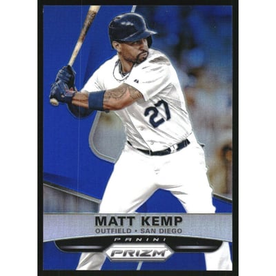 2015 Panini Prizm Prizms Blue #114 Matt Kemp