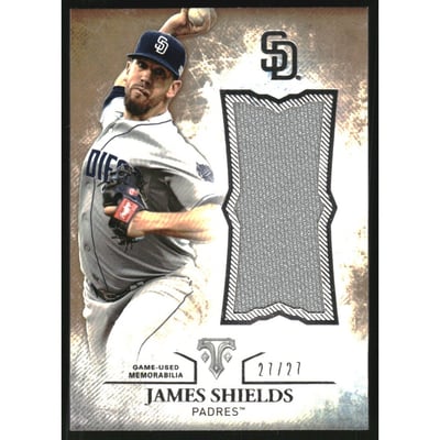 2015 Topps Triple Threads Unity Relics Sepia #UJRJSS James Shields