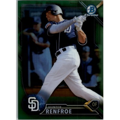 2016 Bowman Chrome Prospects Green Refractors #BCP239 Hunter Renfroe