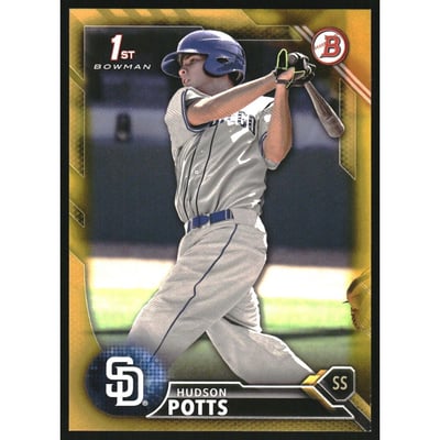 2016 Bowman Draft Gold #BD52 Hudson Potts