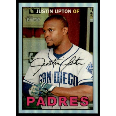 2016 Topps Heritage Chrome Refractors #THC445 Justin Upton