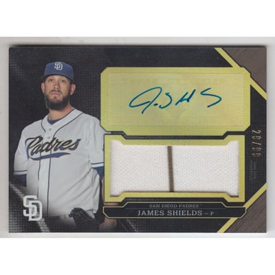 2016 Topps Triple Threads Unity Jumbo Relic Autographs #UAJRJSH James Shields