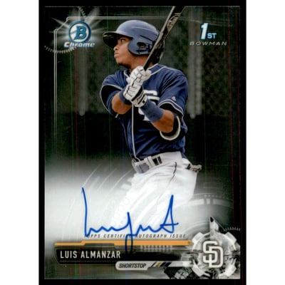 2017 Bowman Chrome Prospect Autographs #CPALAL Luis Almanzar