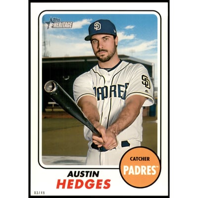 2017 Topps Heritage 5x7 #543 Austin Hedges