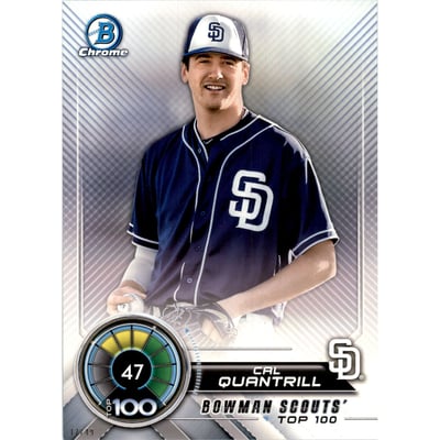 2018 Bowman Chrome 5x7 Scouts Top 100 #BTP47 Cal Quantrill
