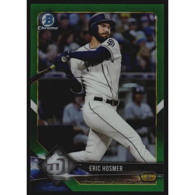 2018 Bowman Chrome Green Refractors #82 Eric Hosmer