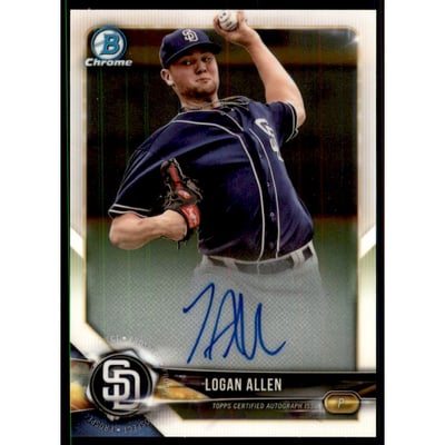 2018 Bowman Chrome Prospect Autographs #CPALA Logan Allen