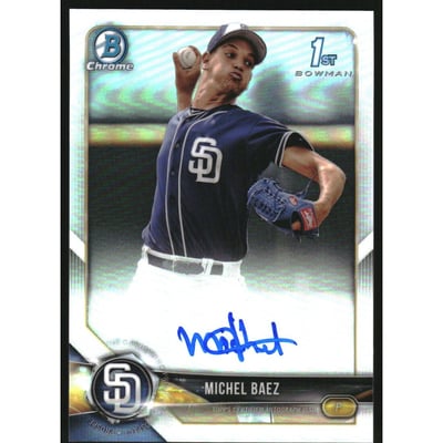 2018 Bowman Chrome Prospect Autographs Refractors #CPAMB Michel Baez