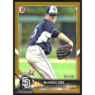 2018 Bowman Prospects Gold #BP131 MacKenzie Gore
