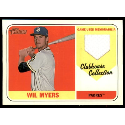 2018 Topps Heritage Clubhouse Collection Relics #CCRWM Wil Myers