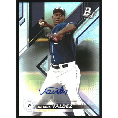 2019 Bowman Platinum Top Prospect Autographs #TOP37 Dauris Valdez