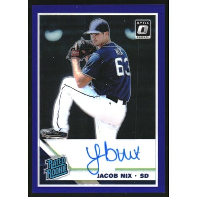 2019 Donruss Optic Rated Rookies Signatures Purple #18 Jacob Nix/125