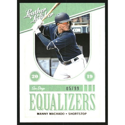 2019 Panini Leather and Lumber Equalizers Gold #18 Manny Machado