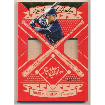 2019 Panini Leather and Lumber Leather and Lumber Dual Bat Relics #22 Francisco Mejia/99