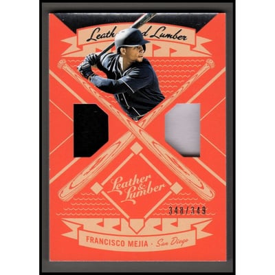 2019 Panini Leather and Lumber Leather and Lumber Dual Jersey Relics #22 Francisco Mejia/349