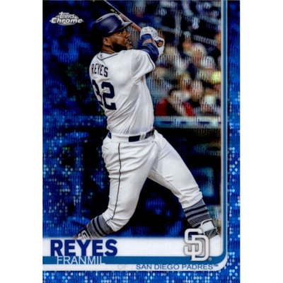 2019 Topps Chrome Blue Wave Refractors #92 Franmil Reyes