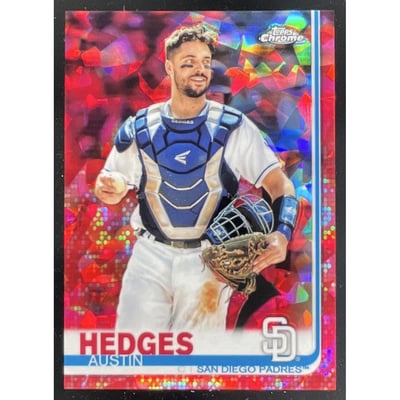 2019 Topps Chrome Sapphire Red #234 Austin Hedges /5