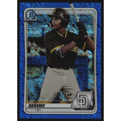 2020 Bowman Chrome Prospects Blue Shimmer Refractors #BCP62 CJ Abrams