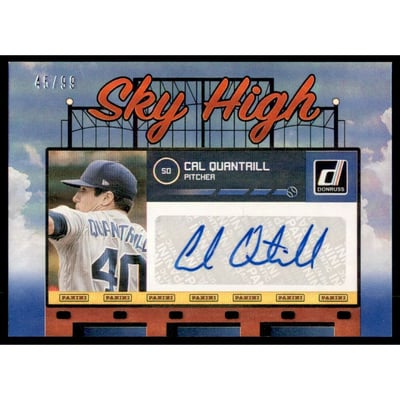 2020 Donruss Sky High Signatures Blue #5 Cal Quantrill/99