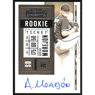 2020 Panini Contenders #108 Adrian Morejon AU RC