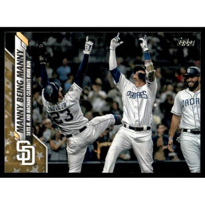2020 Topps Factory Set Gold Stars #15 Manny Being Manny/Fernando Tatis Jr/Manny Machado