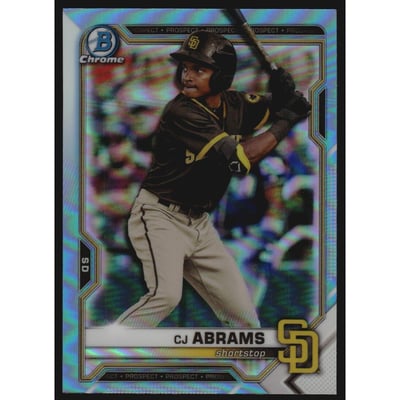 2021 Bowman Chrome Draft Sky Blue Refractors #BDC76 CJ Abrams